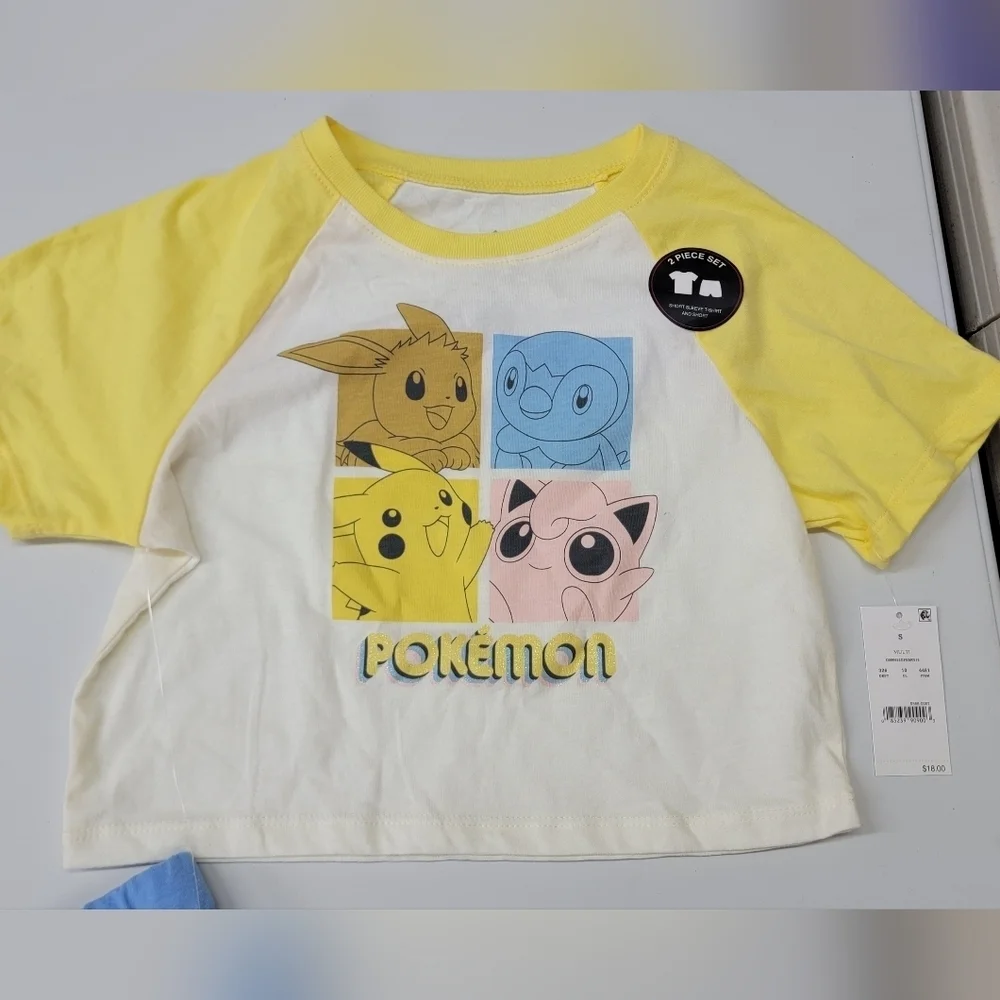 Pokemon Kids Pajama Set - Size S NEW
